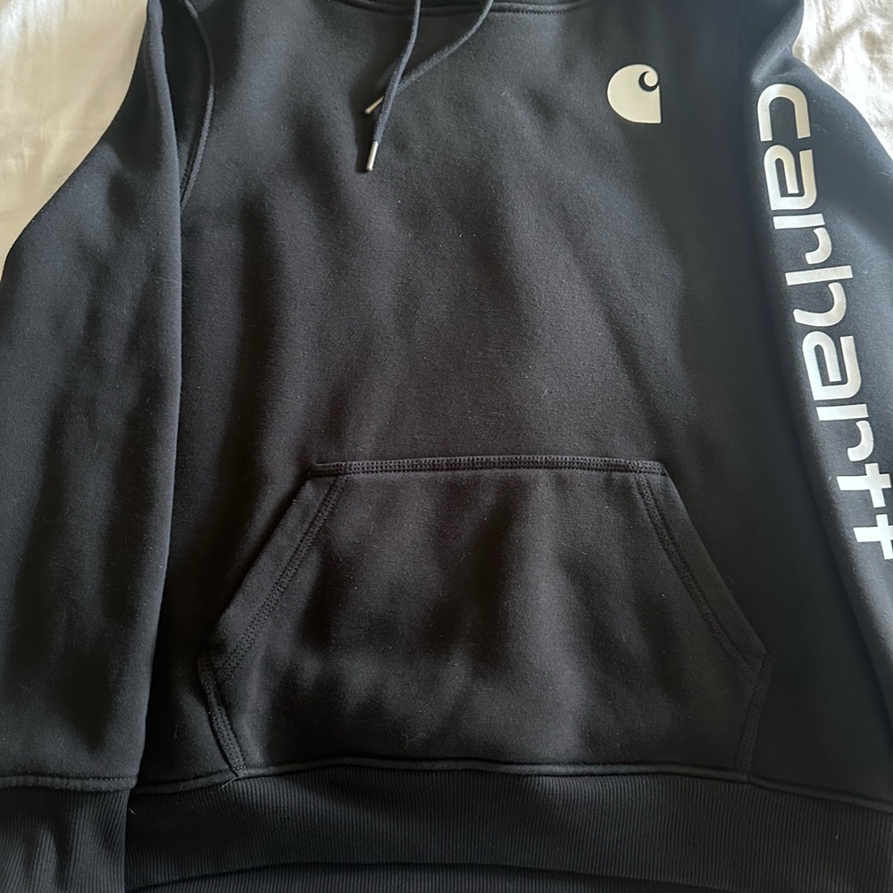 Carhartt Black Pullover Hoodie with Logo